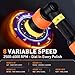 Protmex Mini Buffer Polisher - 12V RO/DA Car Polisher with 8 Variable Speeds - 1.2/1.6/2 Inch Orbital Polisher Machine with 22 Pads - Cordless Mini Polisher for Car Detailing Polishing Waxing, Long