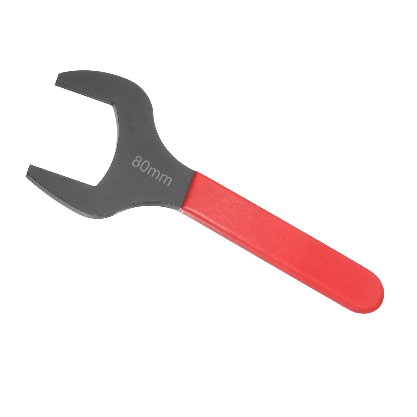 Awclub 80mm Open End Wrench, 15 Degree Offset Thin U-Shaped Spanner with Red Shank, Black Finish for Automotive Repair & Furniture Assembly