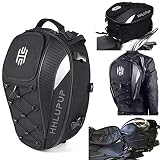 HHLUPUP Motorcycle Tail Bag Seat Helmet - 38L Motorcycle Backpack Waterproof Luggage Bags Waterproof