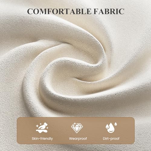 Image of Oversized Sofa with Armrest Storage, USB & Type-C Fast Charging, Removable Washable Cover, Solid Wood Legs, Modern Furniture for Living Room Apartment Office, Beige