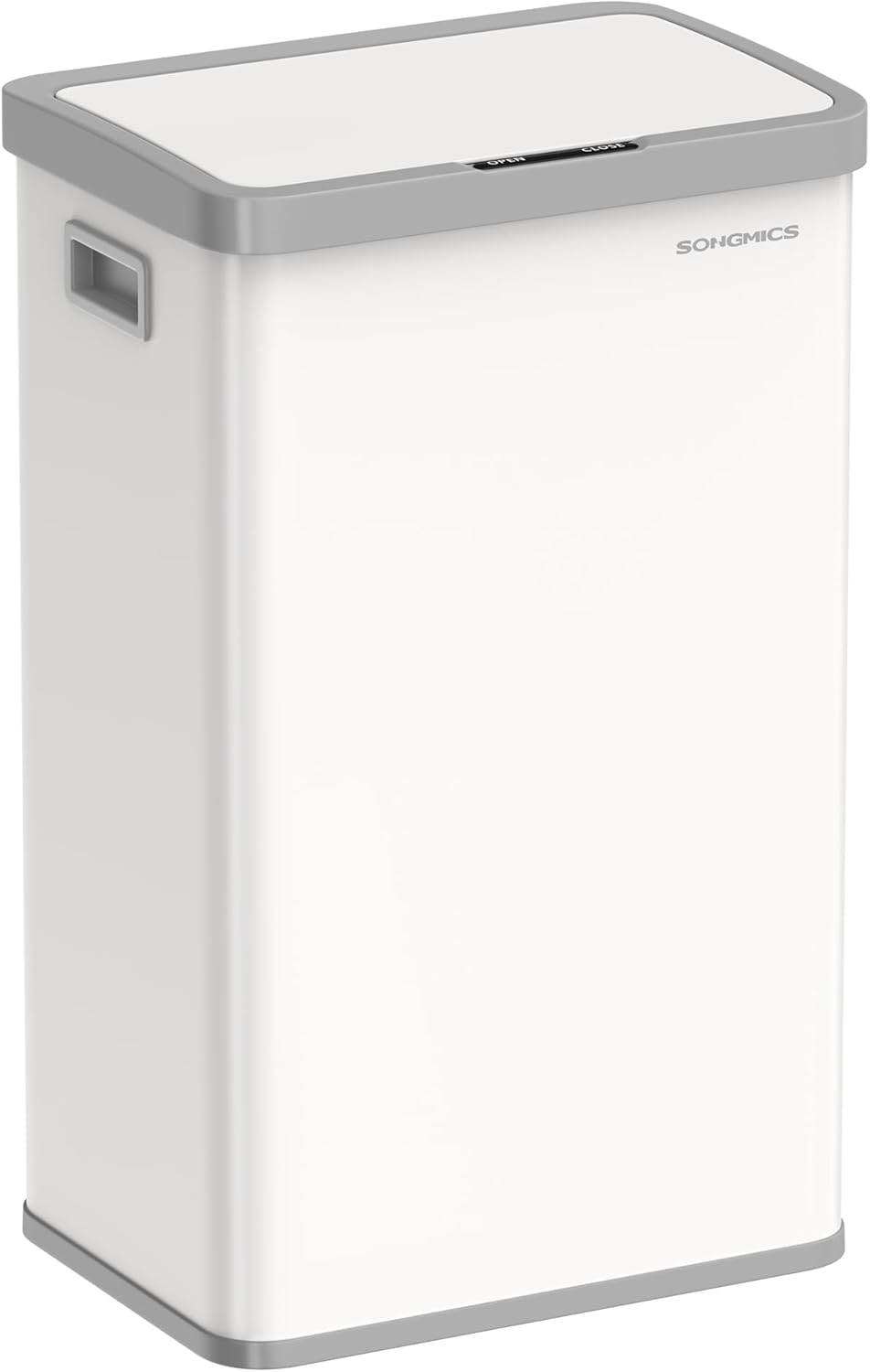 SONGMICS Bote de basura automático con sensor de movimiento, 18 galones (68 litros) con tapa que se mantiene abierta, cierre suave, acero