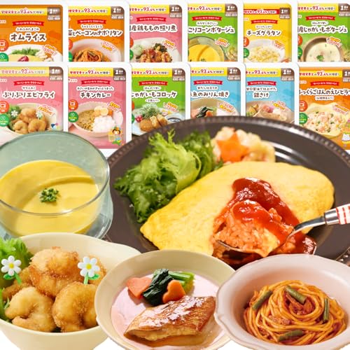 モグモ 冷凍 幼児食 1歳半 ~ 6歳 オムライス エビフライ 詰め合わせ セット こども 子ども ごはん ご飯 無添加 栄養 豊富 満点 おいしい 野菜 肉 魚 時短 簡単 レンジ 国内製造 管理栄養士 監修 モグモ もぐも mogumo (12食)の商品画像（Amazon）