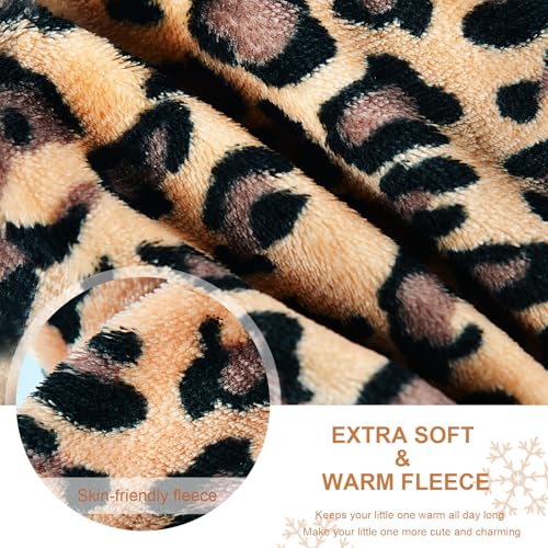 Pinktie Dog Clothes Dog Pajamas For Small Dogs Girl Boy Super Soft Warm Small Dog Sweater Pjs Cute Pet Clothing Dog Sweaters Jumpsuits Plush Puppy Onesie Outfits For Chihuahua Yorkie Small Leopard Print thumb #6