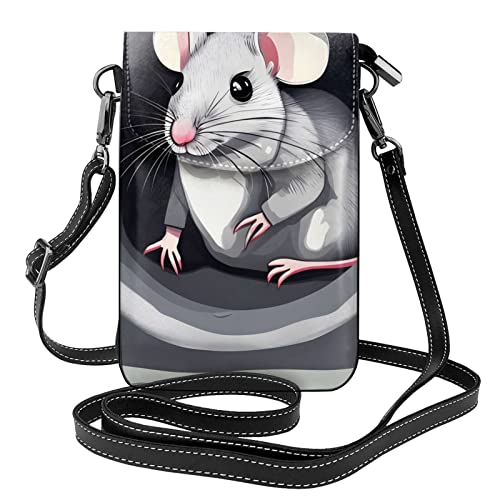 Sac téléphone portable femme imperméable et durable en cuir PU noir