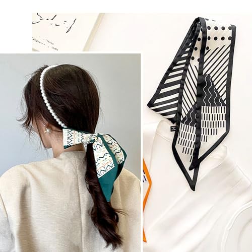 Dailyacc Hair Scarves For Women Purse Scarf For Bags Handle Wrap Scarf For Handbags Fashion Accessories 37.4x 2.36in2