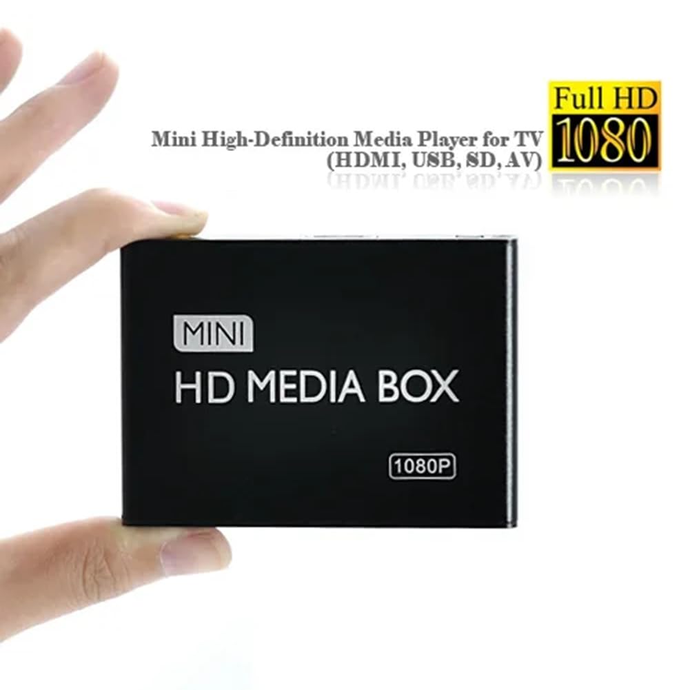 Reproductor Multimedia Full HD 1080P con Reproductor de Vídeo Multimedia, Compatible con para, AV, USB, SD/MMC, MKV, 264, Enchufe Europeo.