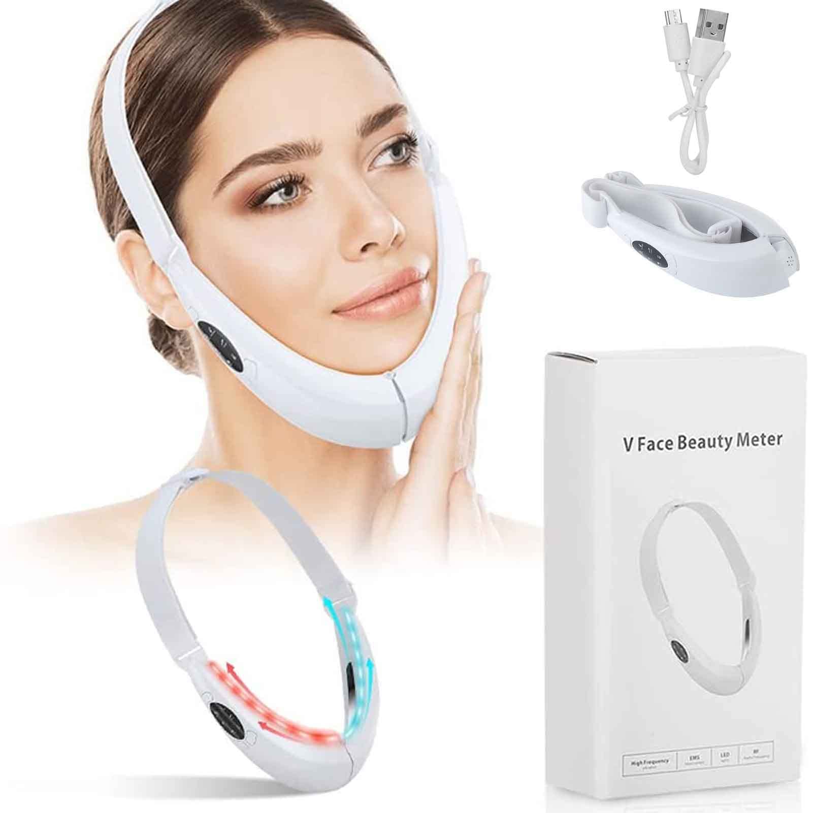 2023 Best Face Lifter V-line Massager, Ems Electric V Face Shaping Massager, Usb Charge Intelligent Micro-current Facial Lifting Machine Reductor de mentón doble Máquina de belleza antiarrugas