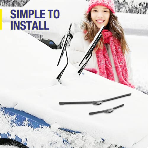 Image of 20 inch-2 Pack Windshield Wiper Blades Replacement For Ford F150 F250 F350 F450 F550 2008-1999 Expedition 2006-1999 Explorer 2010-2005 Mustang 2004-1999, Windshield Wiper Blades For My Car