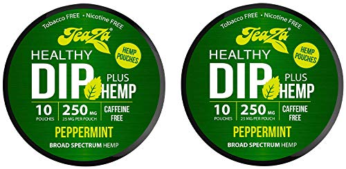 TeaZa Energy Smokeless Alternative with Hemp | Quit Chewing and Dipping Snuff | Nicotine and Caffeine Free Herbal Energy Pouch (Peppermint, 2 Pack) TeaZa Energy Smokeless Alternative with Hemp | Quit Chewing and Dipping Snuff | Nicotine and Caffeine Free Herbal Energy Pouch (Peppermint, 2 Pack)