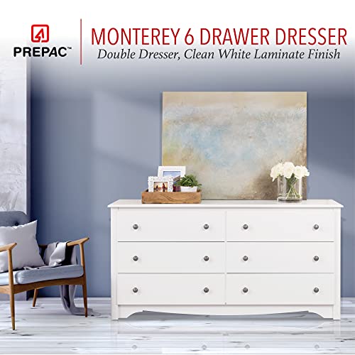 Sonoma 6 Drawer Double Dresser For Bedroom, White #TOP3