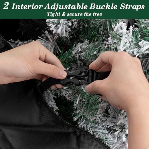 Image of 3FT /4FT /4.5 FT Christmas Tree Storage Bag, Heavy Duty Christmas Tree Bag with Reinforced Handles and Dual Zippers Wide Opening, Large Capacity fits for Artificial Christmas Tree, Black