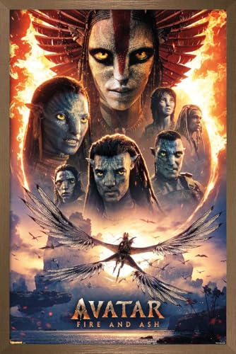 Trends International Avatar: Fire and Ash (2025) - One Sheet Wall Poster, 22.4L x 14.7W, Bronze Framed Version