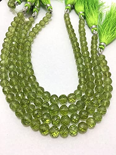 Perles en péridot naturel de 5mm pour créer vos propres bijoux d'été bohèmes