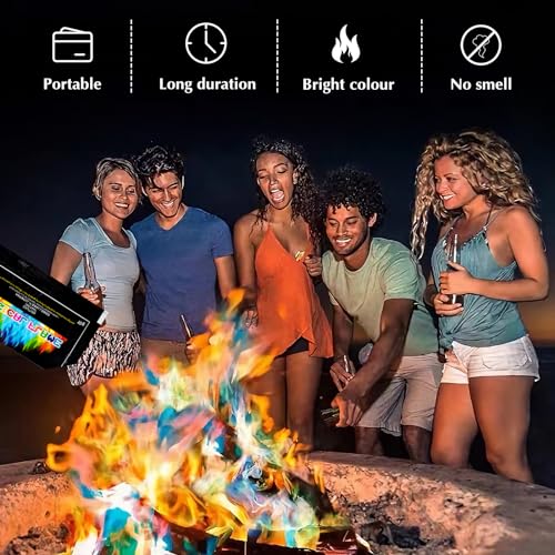 Magical Flames, Fire Colour Changing Powder, Mystica-Fire Sachets, Suitable for Indoor Fireplaces, Outdoor Campfires, Seaside, Gardens, 15PCS*10g - Image 6