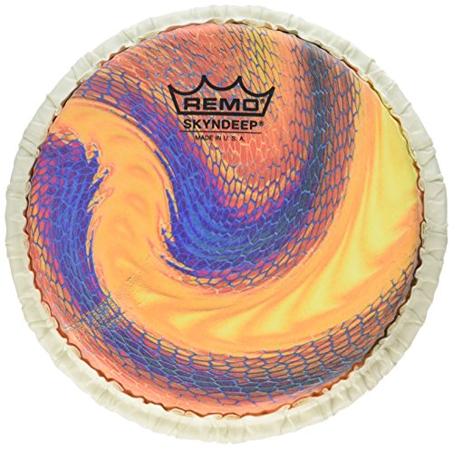 Remo Bongo Drumhead, Tucked, 7.15', SKYNDEEP®, 'Serpentine Day' Graphic