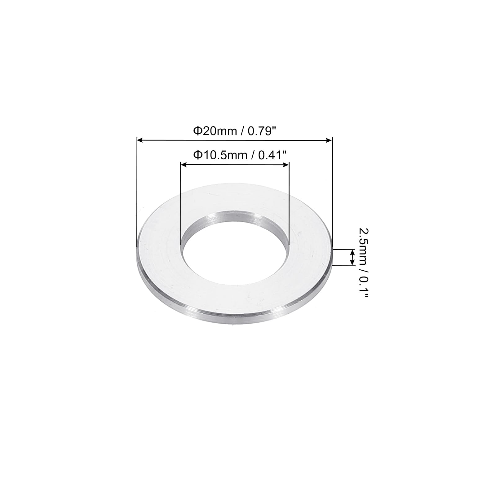 PATIKIL M10 Aluminum Spacers, 12pcs 3/8" x 3/4" Round Metal Spacers for 3/8 or M10 Screw Bolts - Image 2