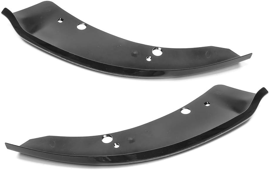IKON MOTORSPORTS, Front Lip Protector Compatible with 2015-2023 Dodge Charger Scat Pack SRT, Gloss Black Lower Lip Guard Pair
