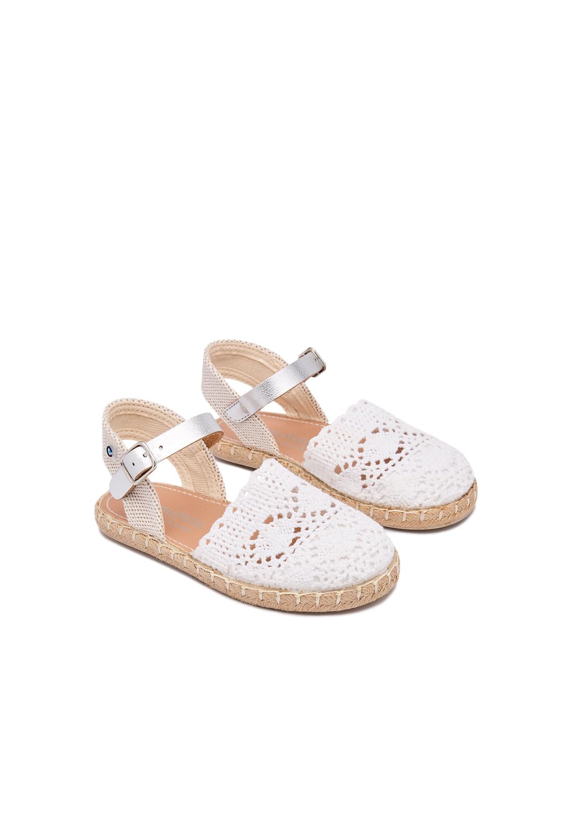 Conguitos - Espadrillas Ricamate per Bambine (Bianco/Taglia 23) per Bambina (Bianco/Taglia 23)