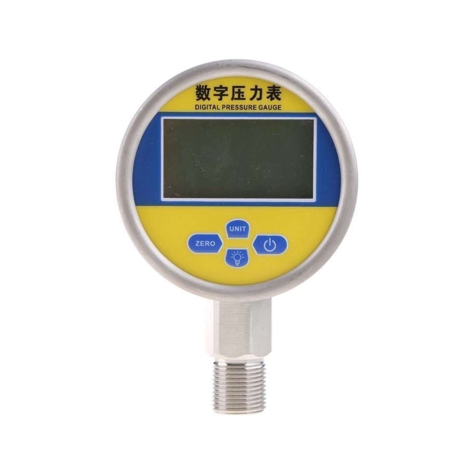 Druckmessgerät, 652F Digitales hydraulisches Manometer 0–60 MPa, 5 Einheiten, 3,15 Zoll, 0–10.000 PSI, Basiseingang Luftkompressor-Rohrleitungen(0-0.16Mpa)