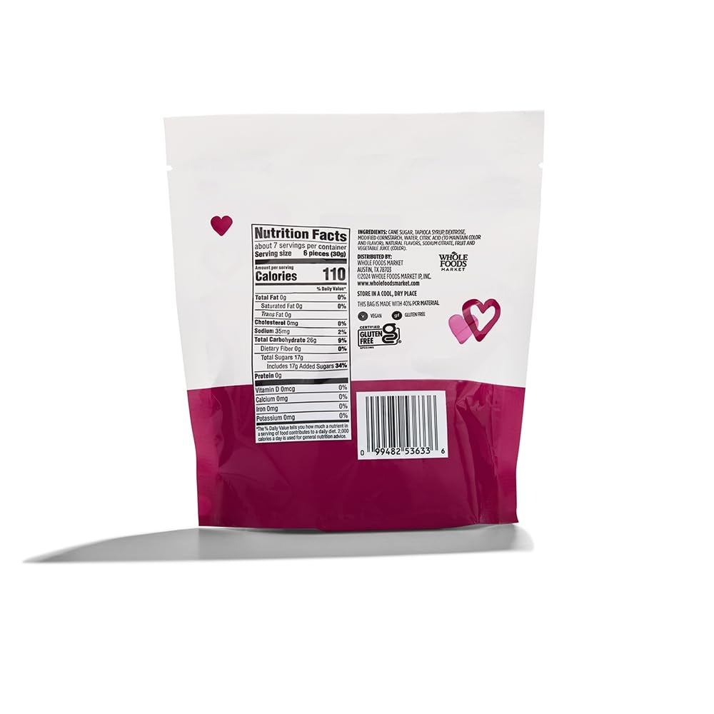 Amazon.com : 365 by Whole Foods Market Sour Heart Gummy Candy, 7