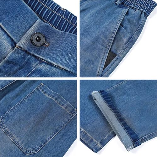 Mens Jeans Summer Business Classic Lyocell Straight Stretch Denim Pants Comfortable Loose Trousers3