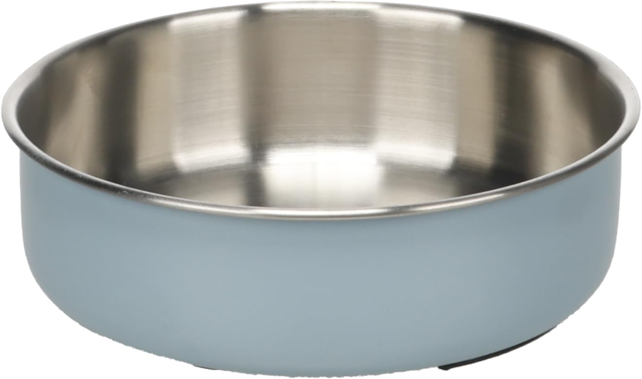 FEEDING AND DRINKING BOWL YUMI ROUND LIGHT BLUE 14CM 680ML
