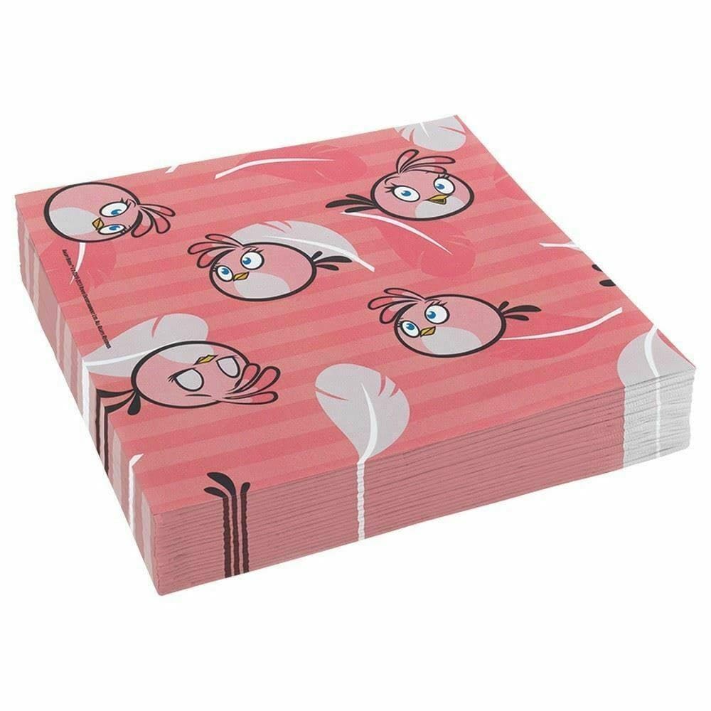 Amscan 33 cm Angry Birds Luncheon Napkins, Pink