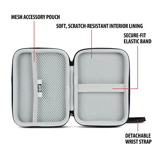 image for USA GEAR Travel Electronics Organizer - 6.5 Inch Zipper Case with Hard