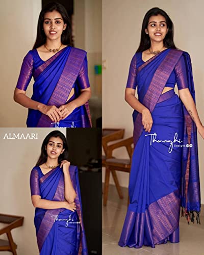 Image of Avantika Fashion Women's Trendy Kanjivaram Soft Lichi Silk Saree With Blouse Piece