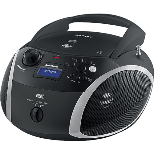 Grundig GPR1130 GRB 4000 BT DAB+ Tragbare Radio Boombox mit Bluetooth und DAB+ Empfang Schwarz/Silber
