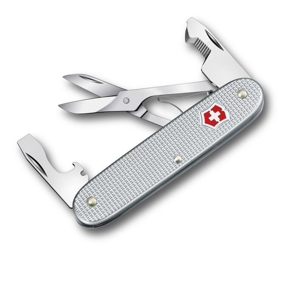 Victorinox Narzędzie kieszonkowe Companion Slim Alox, narzędzie wielofunkcyjne, 6 funkcji, w zestawie nożyczki, otwieracz do pakietów, śrubokręt, Swiss Made, srebrny