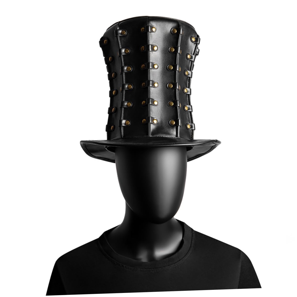 PRETYZOOM Sombrero de Copa Estilo Punk Remaches Tocado para Fiestas de Halloween Accesorios de Gorra de Jazz para Caballeros Sombrero de Caballero para Eventos de Cubierta