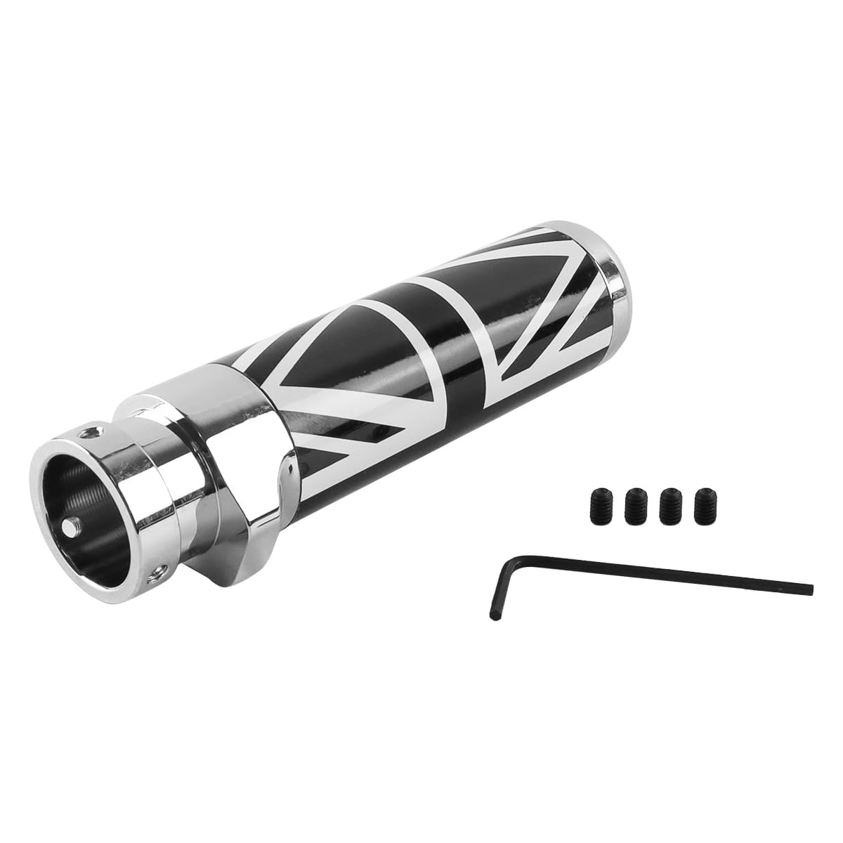 Riven Manchon de levier de frein à main en aluminium pour Cooper Clubman R50 R52 R53 R55 R56 R57 R58 R59 (noir et blanc)