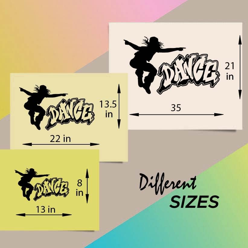 Miniatura 2 de Vinilo de pared para decoración del hogar, etiqueta engomada de arte, letrero de danza, palabra hip hop, acrobático, descanso, bailarina, deporte,