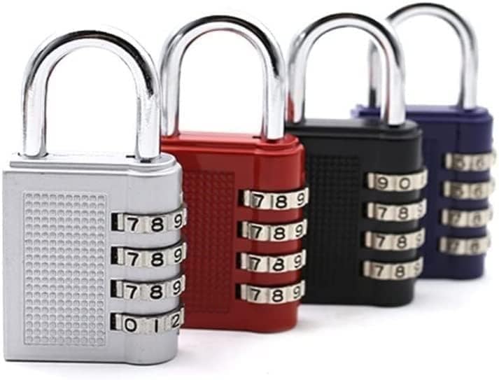 Code Padlock, Padlock, Combination Locker Padlock School Lock Pad Coded 4 Dials Big Size Zinc Alloy Code Pad Door for Cabinet Door Luggage Gym Swimming Pool Drawer
