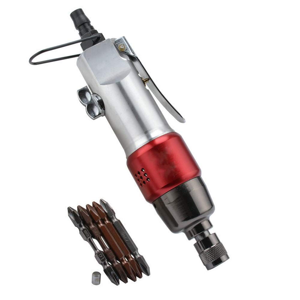 JF-XUAN Portable Practica Pneumatic 9000rpm Industrial Grade Pneumatic Screwdriver, Powerful Type Pneumatic Batch Industrial Grade Hand Tool Hand Tools Industrial Pneumatic Riveted Nut
