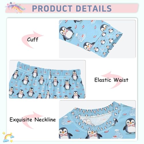 Cute Iceberg Penguin Pajamas Set Long Sleeve Soft Cotton Sleepwear 2 Piece4