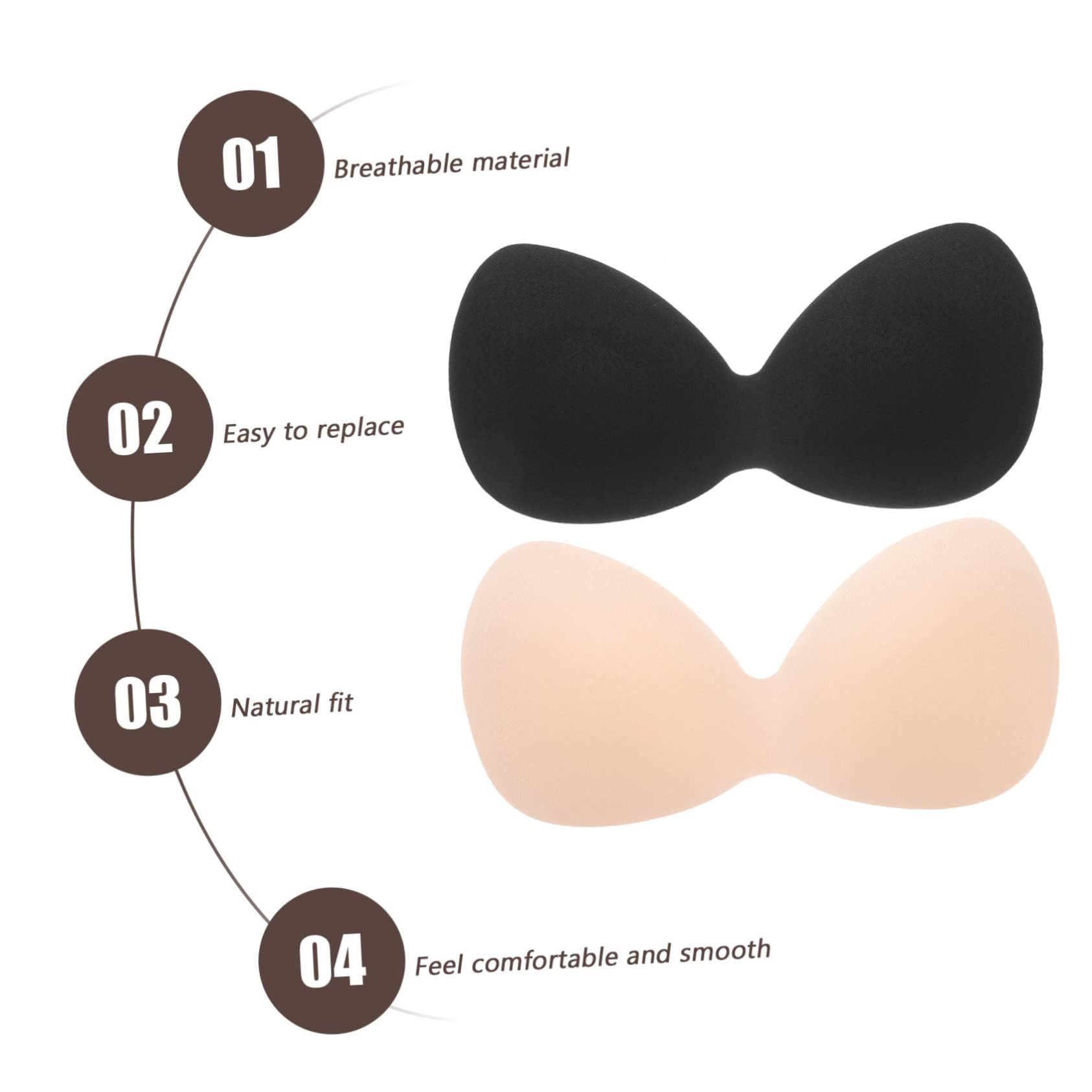 LIFKOME Relleno Coser Vestido Almohadillas Para El Bañador 20 Piezas Almohadillas De Ropa Interior Sujetador Almohadilla Para El Sartenes Bra Nylon