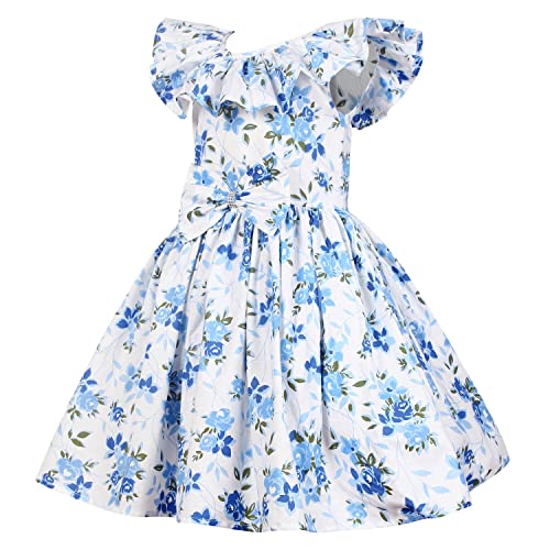 Image of Alina Enterprises Cotton Floral Digital Printed Girl's Frock for Summer