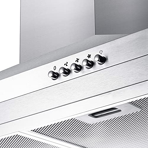 CIARRA-CBCS9301-Campana-Extractora-Cocina-90cm-de-Pared-100W-550-mh-Luz-LED-y-3-Velocidades-con-Filtro-de-Carbon-Acero-Inoxidable