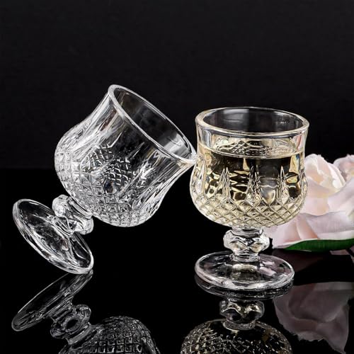 Image of 50 ML Classy Shot Glass for Espressos, Spirits & Liquors,Whiskey, Vodka Shot, Tequila Shot, Wine Tasting, Cocktail Pour, Bar Accessory & Home Decor Parties Glasses Set of 6 (SM-4)