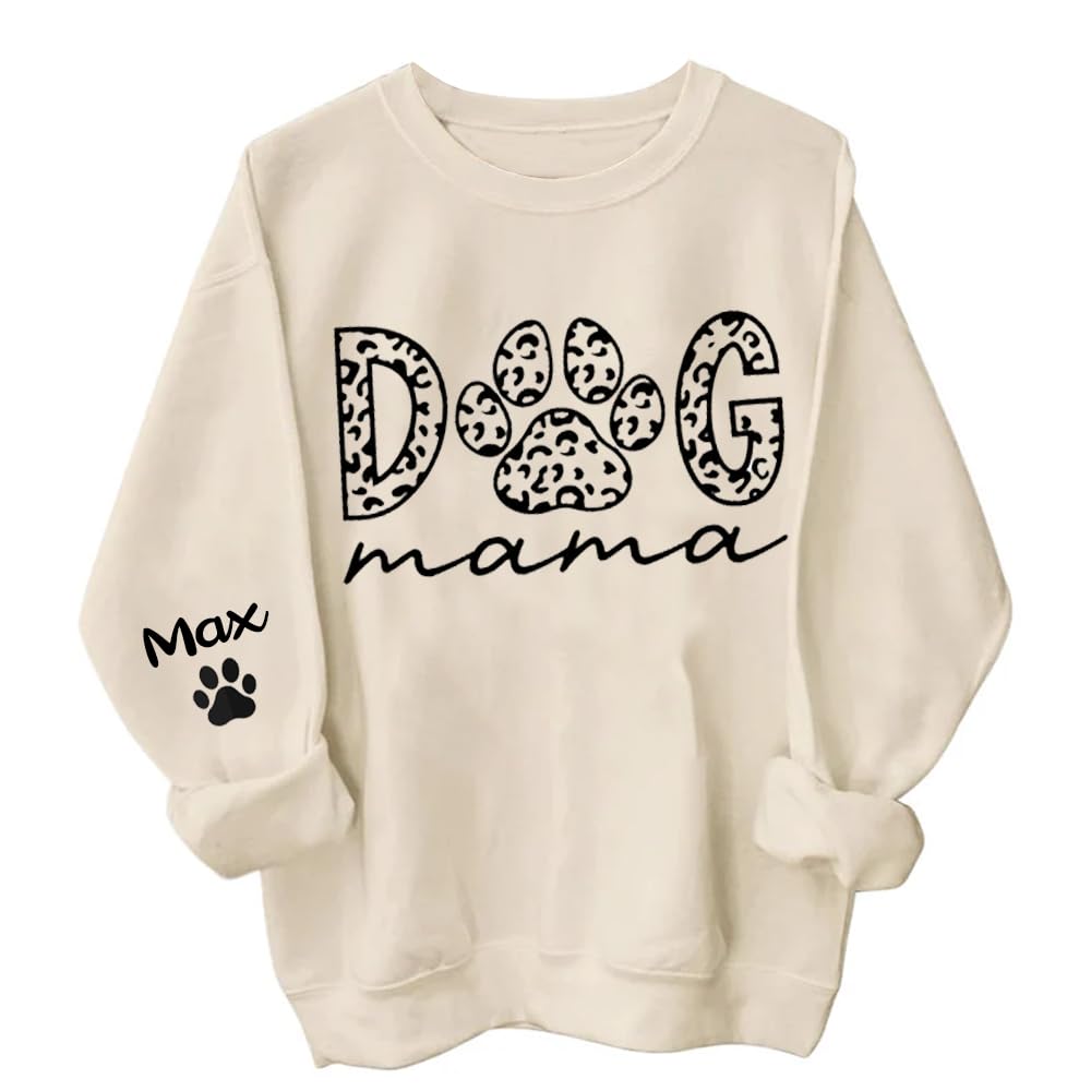 FAITHWALLARTPersonalized Dog Mom Sweatshirt, Dog Lover Gift, Dog Sweatshirt, Dog Mom Gift, Dog Mom Hoodie, Gift for Her