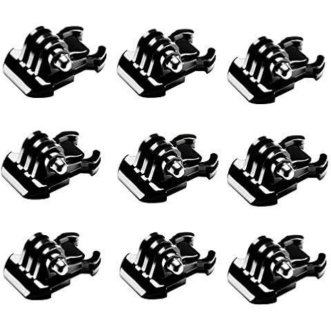 Vcufflinks 9 PCS Buckle Clip Basic Mount for GoPro Hero 9/8/7/(2018)/6/5 Black,Session 5/4,Hero 3+,DJI Osmo Action,AKASO/Campark/YI Action Camera Cover