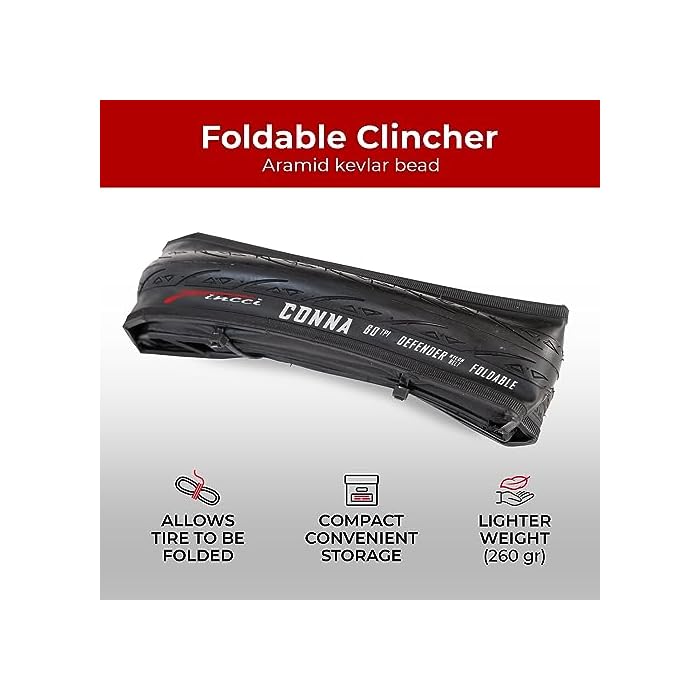 Fincci Racing Bike Tyres 700x23c - Pair Foldable Slick Tyres - Image 6