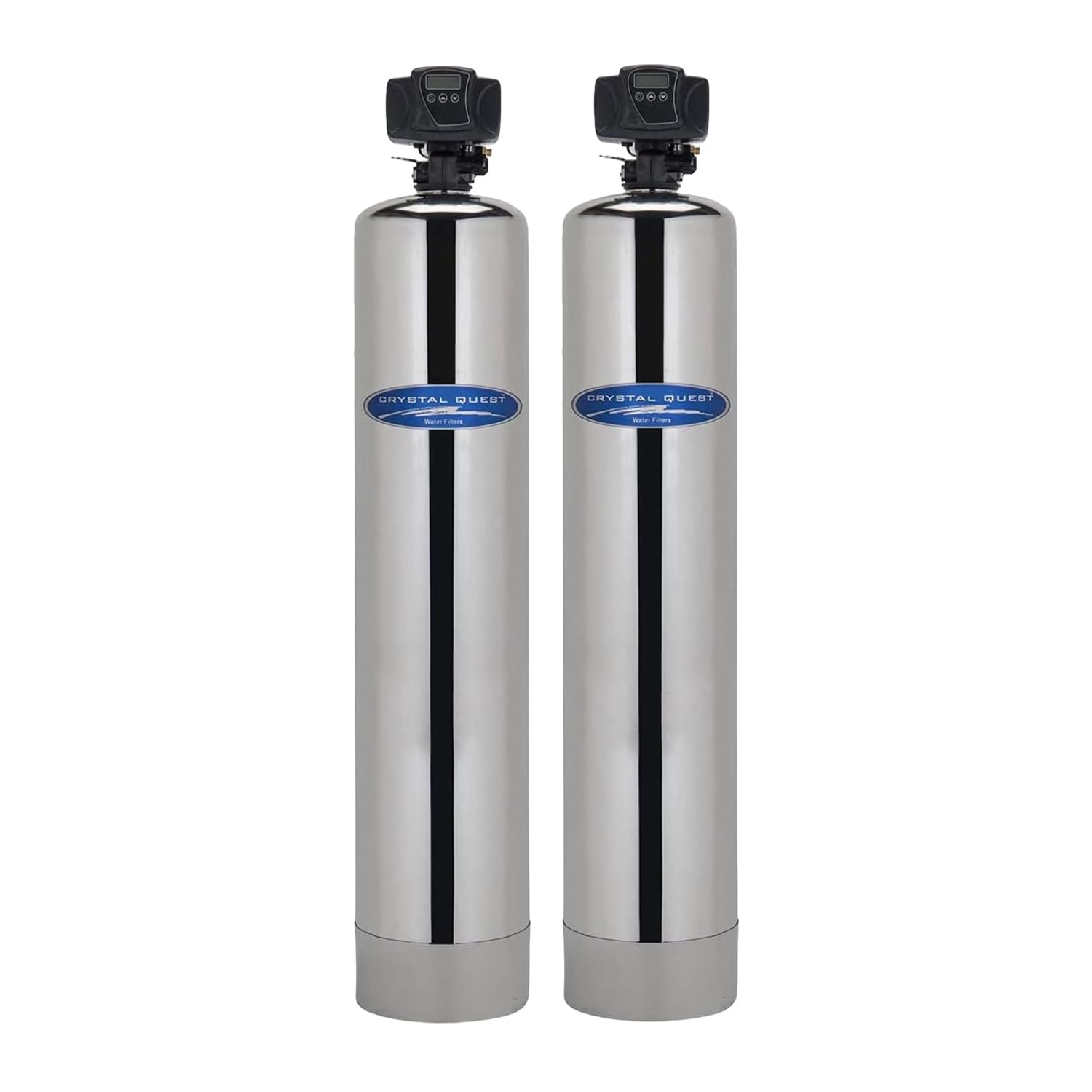 Crystal Quest Smart Fluoride Whole House Inline Water Filter Stainless Steel Automatic Backwash