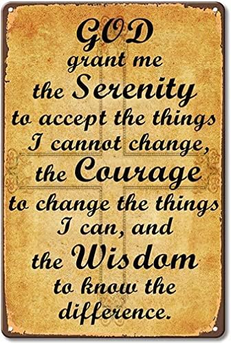 God grant me the serenity tinnen bord Vintage metalen borden