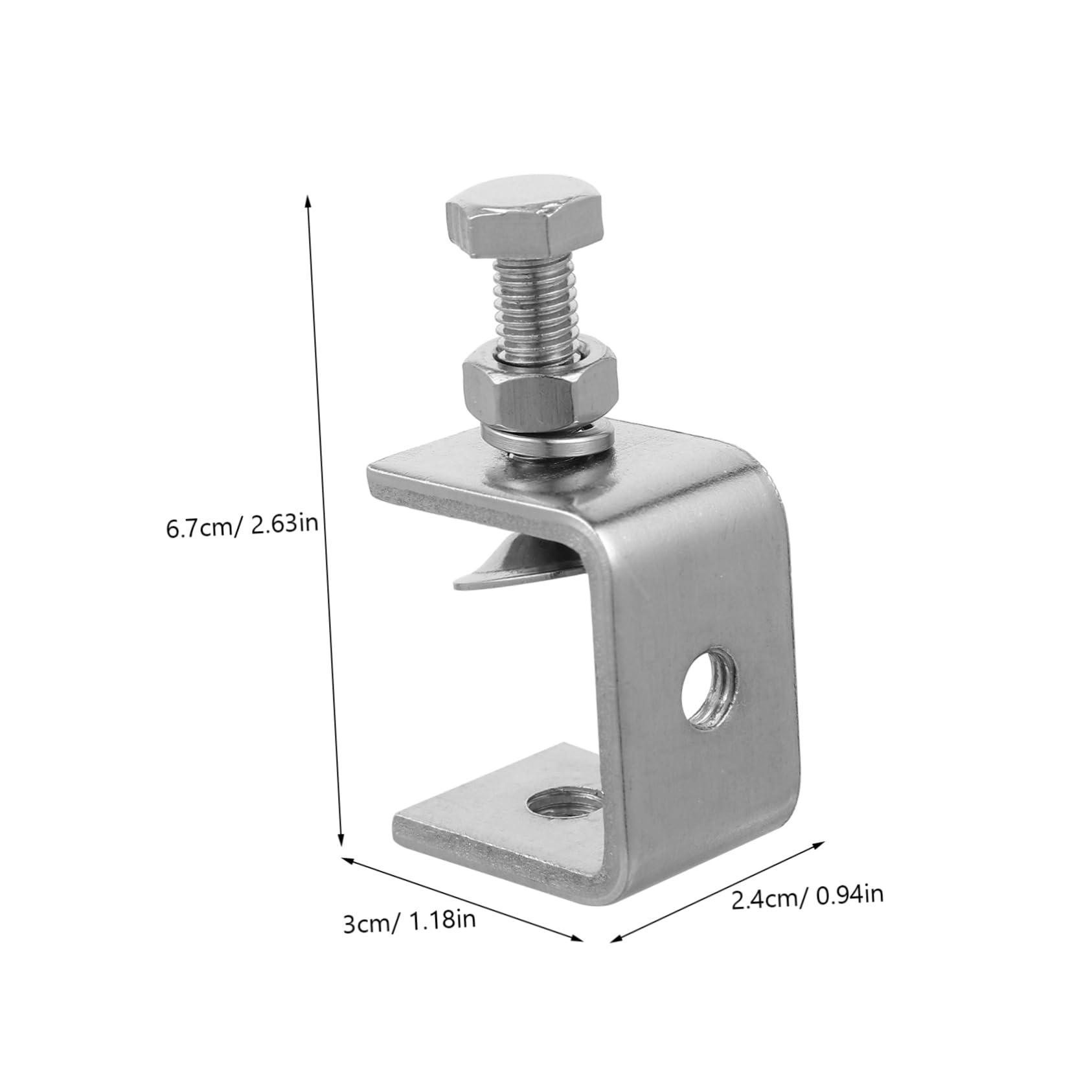Cabilock Stainless Steel c Clamps 4pcs Set Bar Clamps for Woodworking Compact Design for Home Improvement