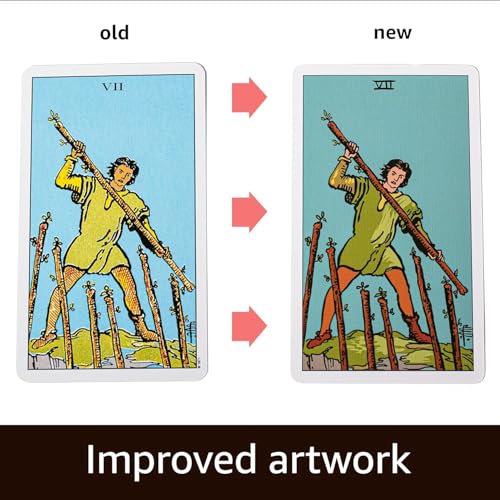 Image of The Original Tarot Cards - Improved Rider Waite Tarot Deck Alternative - High Resolution Print, Classic Design Artwork - Tarot Cards for Beginners and Professionals (Style 36)