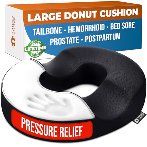 5 STARS UNITED Donut Pillow for Tailbone Pain & Hemorrhoids...