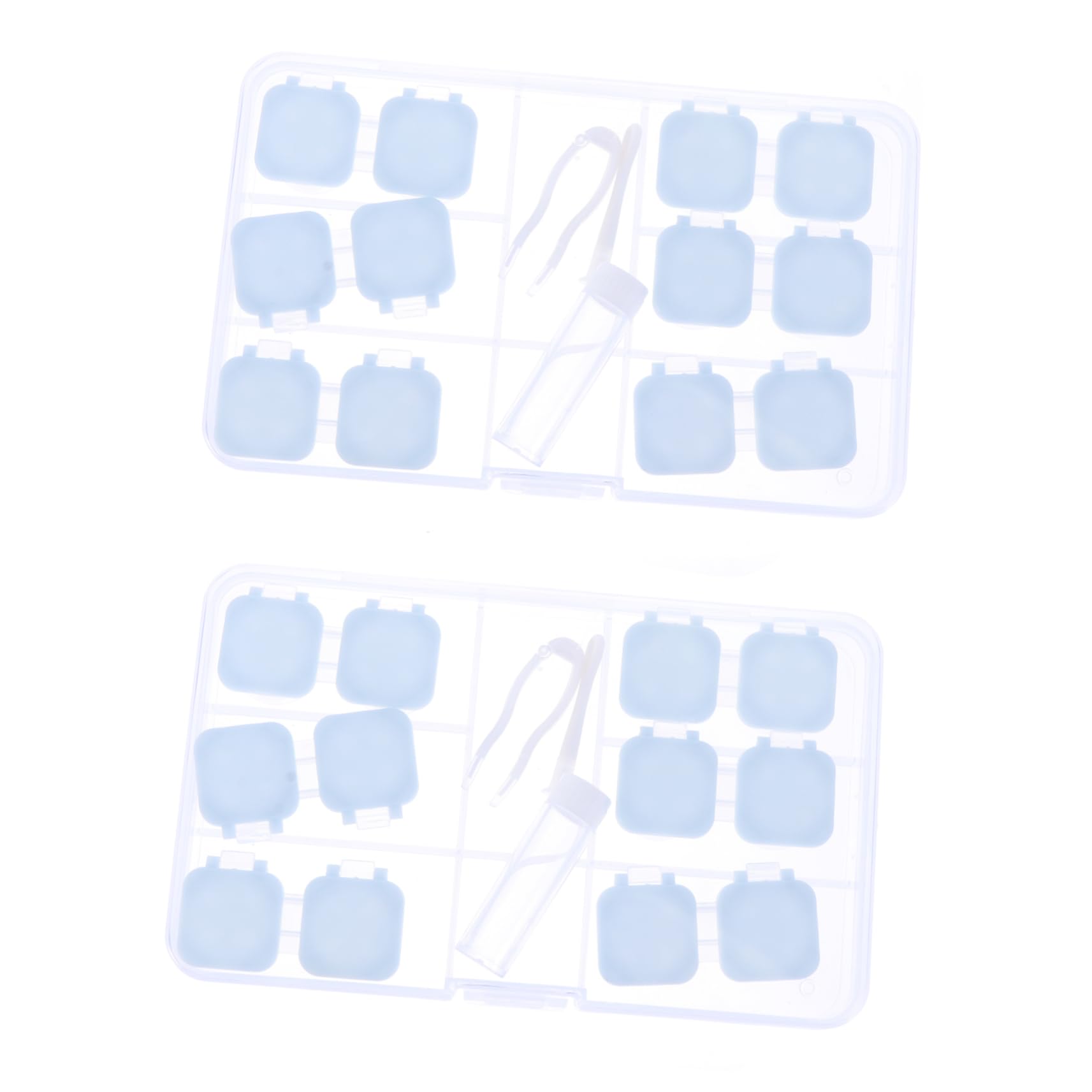 COLLBATH 2 Sets Box Contact Lens Case Contact-lens Organizer Case Eye Care Supply Cosmetic Lens Case Container Contacts Lens Cases Storage Holder Supplies Travel Contact Lenses